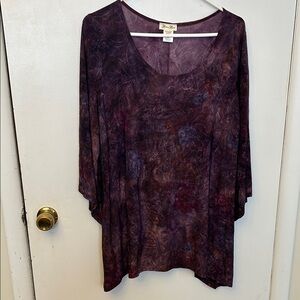 Brittany Black Deep Purple Tunic XL